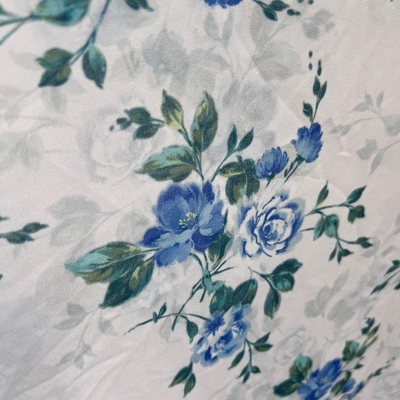 Anthropologie Yumi Kim White and Blue floral cut out maxi dress size large - Picture 8 of 15